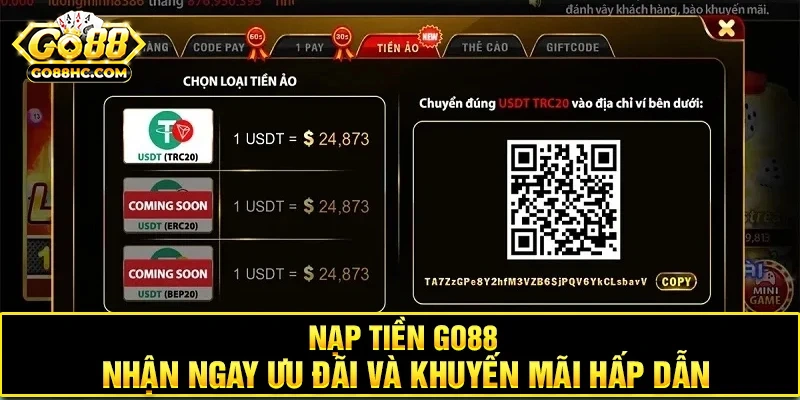 Nhiều phương thức nạp tiền linh hoạt dành cho người chơi